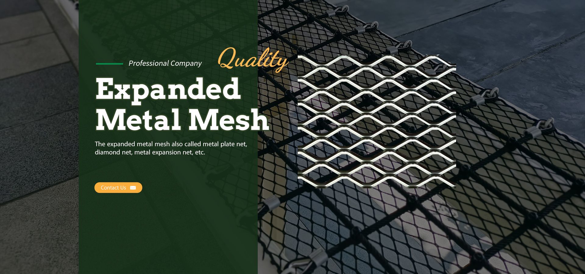 Mesh métallique élargi